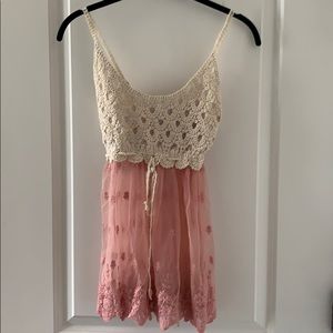 Crochet & lace top 🌸